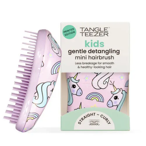 Tangle Teezer Small Original Childrens Unicorn Multi Çocuk Düğüm Açıcı Saç Fırçası-Tarak - Düz ve Kıvırcık Saçlar