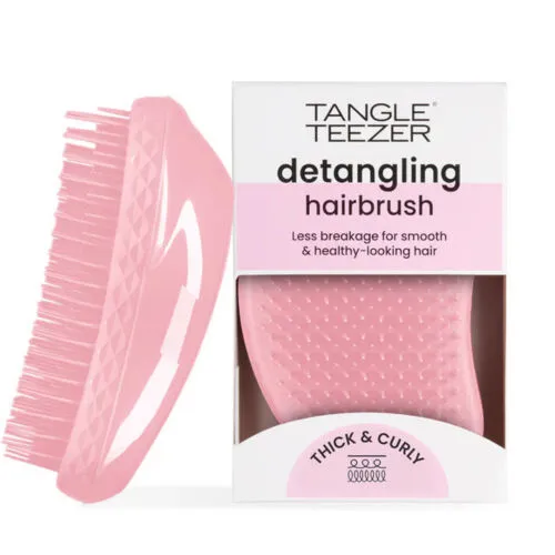 Tangle Teezer Original Thick Curly Pink Kıvırcık ve Sık Bükleli Saçlar için Saç Fırçası-Tarak
