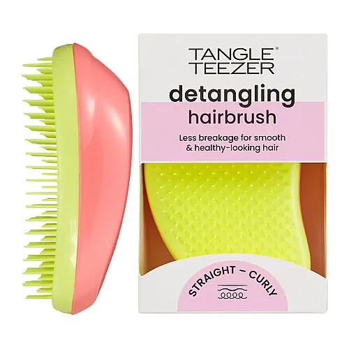 Tangle Teezer Original Salmon Pink Yellow Düz ve Kıvırcık Saçlar için Saç Fırçası-Tarak